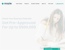 Tablet Screenshot of mapleadvance.com